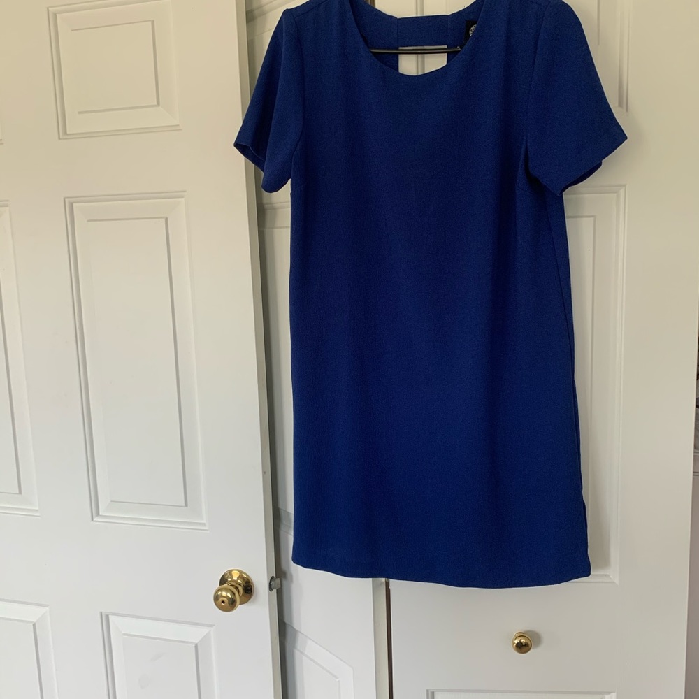 Royal blue shift dress size small